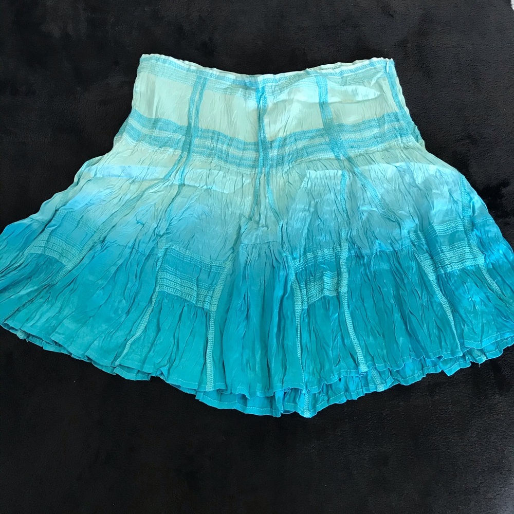 Guess Ombre Aqua Blue Mini Skirt